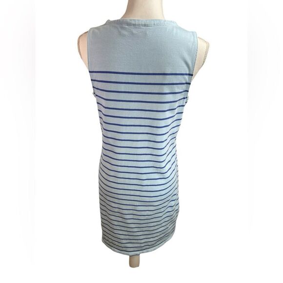 VINEYARD VINES Shift Overdyed Nantucket Size S Blue Striped Sleeveless Dress - Picture 4 of 9